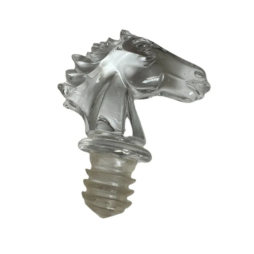 Clear Plastic Crystal Horse Shaped Wine Bottle Decanter Stopper Wine Stopper Lid